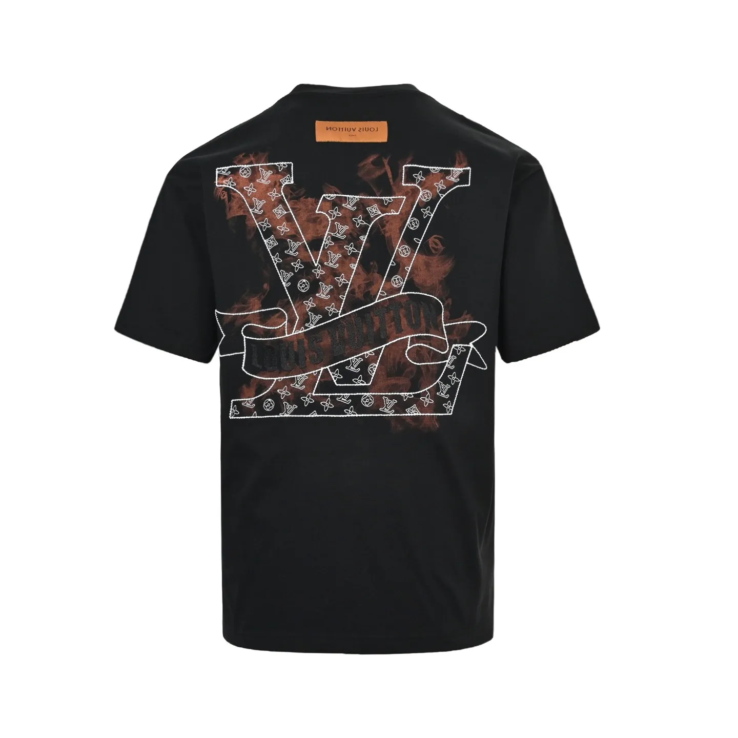 Louis Vuitton/Louis Vuitton 26ss smoke hollow logo embroidered short sleeves